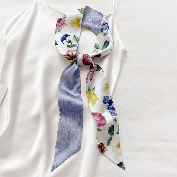 scarves 2021 satin silk scarf printed bandanas women hair accessories hairbands soft summer headband 7*130cm, Blue;gray
scarves 2021 satin silk scarf printed bandanas women hair accessories hairbands soft summer headband 7*130cm, Blue;gray