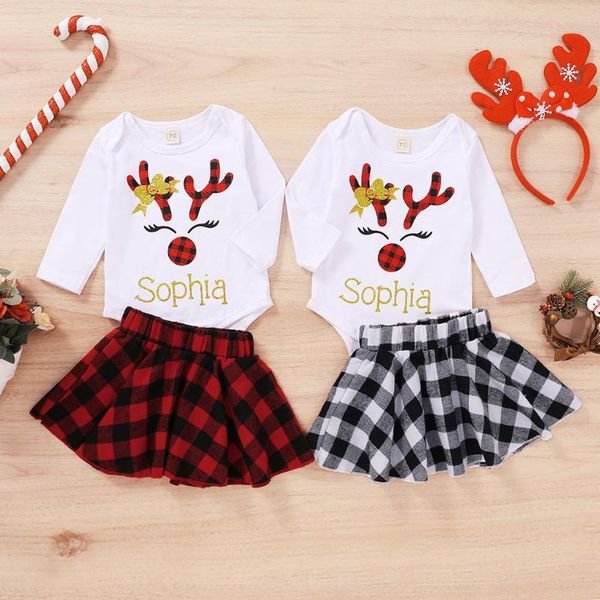 infant clothes baby sets girls christmas cartoon letter print casual long sleeve romper bodysuit+skirt outfits suit set clothing, White 
infant clothes baby sets girls christmas cartoon letter print casual long sleeve romper bodysuit+skirt outfits suit set clothing, White