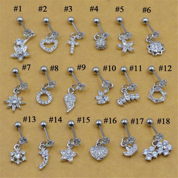 1 piece dangle earring zircon heart star ear studs ear tragus cartilage fashion earrings gifts for women jewelry new arrival, Silver
1 piece dangle earring zircon heart star ear studs ear tragus cartilage fashion earrings gifts for women jewelry new arrival, Silver