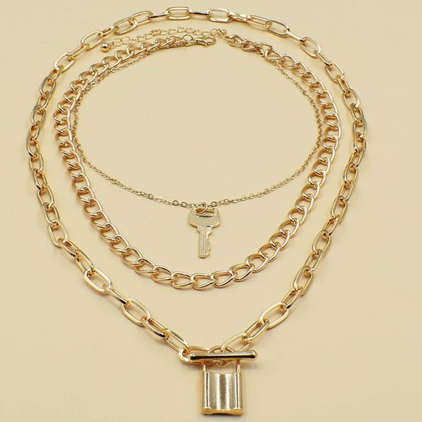 2020 ins gold chain double layer lock key love letters heart butterfly minimalism pendant choker necklace korean fashion jewelry, Silver
2020 ins gold chain double layer lock key love letters heart butterfly minimalism pendant choker necklace korean fashion jewelry, Silver