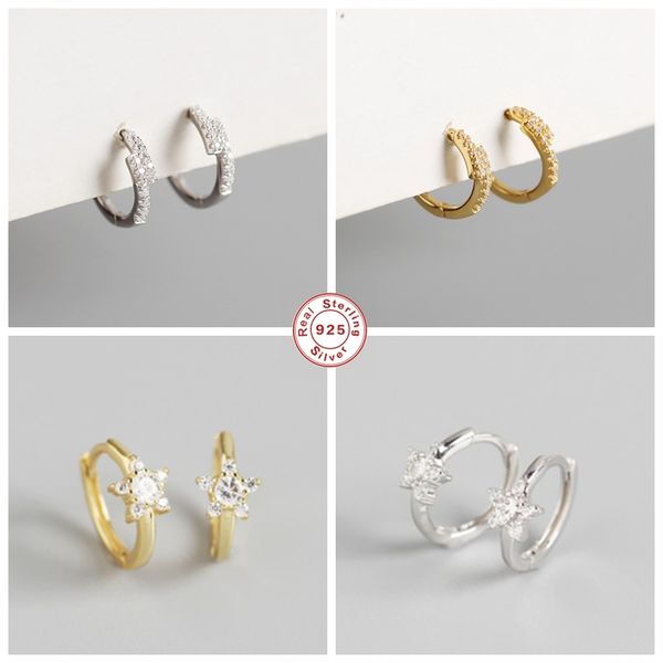 hoop & huggie 100% 925 sterling silver 1pair cute ins bling star circle round pendientes for women valentine's day earrings fine jewelr, Golden;silver
hoop & huggie 100% 925 sterling silver 1pair cute ins bling star circle round pendientes for women valentine's day earrings fine jewelr, Golden;silver