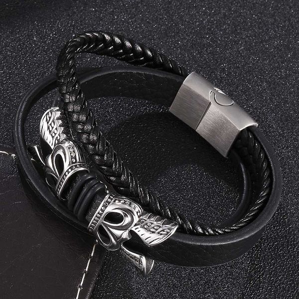 multi-layer unique design black leather bracelet men vintage jewelry magnetic buckle fashion wrist band gifts st0447, Golden;silver
multi-layer unique design black leather bracelet men vintage jewelry magnetic buckle fashion wrist band gifts st0447, Golden;silver