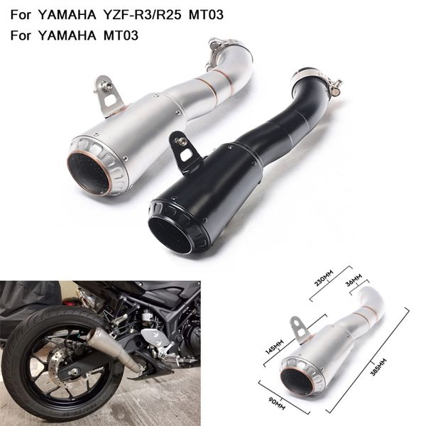 silp on for yzf-r3 r25 mt03 motorcycle non-destructive installation middle connecting pipe with exhaust pipe system
silp on for yzf-r3 r25 mt03 motorcycle non-destructive installation middle connecting pipe with exhaust pipe system