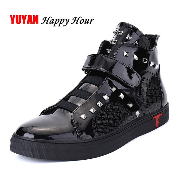 spring and autumn boots men high sneakers pu mens casual shoes man brand rivets shoes ka520, Black
spring and autumn boots men high sneakers pu mens casual shoes man brand rivets shoes ka520, Black