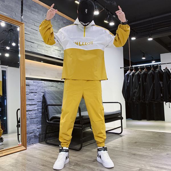 fashion men's streetwear sets sportswear tracksuit men patchwork hip hop joggers pants sport suits ropa hombre men's clothing be, Gray
fashion men's streetwear sets sportswear tracksuit men patchwork hip hop joggers pants sport suits ropa hombre men's clothing be, Gray