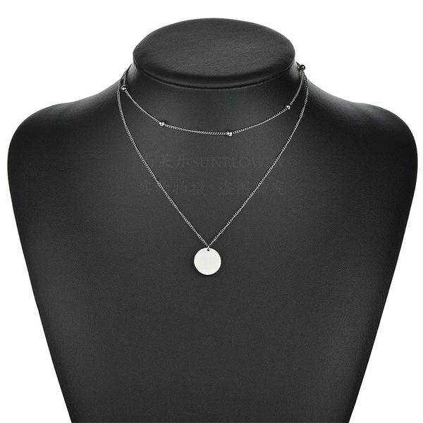 duftgold new gold double layer coin pendant necklaces for women fashion stainless steel jewelry accessories wholesale necklace, Silver
duftgold new gold double layer coin pendant necklaces for women fashion stainless steel jewelry accessories wholesale necklace, Silver