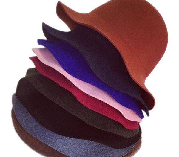 elegant british style soft wide brim pure wool felt bowler hat fedora dome bucket hat for women floppy cloche chapeu feminino t200323, Blue;gray
elegant british style soft wide brim pure wool felt bowler hat fedora dome bucket hat for women floppy cloche chapeu feminino t200323, Blue;gray