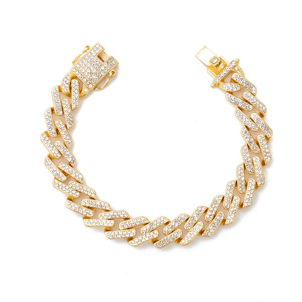 7-8" hip hop full rhinestone bling iced out square cuban miami link chain bracelets for men rapper jewelry gold color, Black
7-8" hip hop full rhinestone bling iced out square cuban miami link chain bracelets for men rapper jewelry gold color, Black
