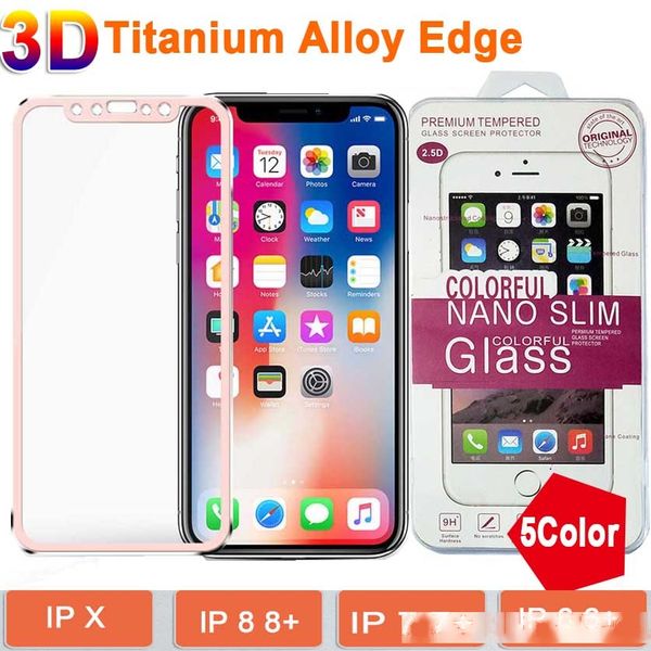3d full cover glass for iphone x 8 7 6 3d tianium alloy metal edge tempered glass phone screen protector for iphone x
3d full cover glass for iphone x 8 7 6 3d tianium alloy metal edge tempered glass phone screen protector for iphone x