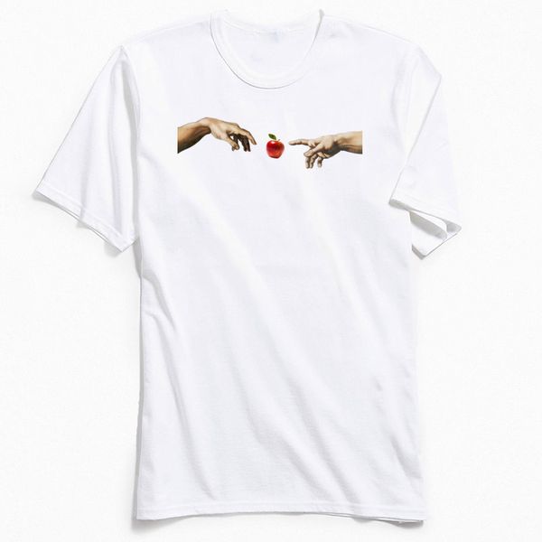 jesus god t-shirt men europe designer t shirts the creation of adam began with a fruit michelangelo artist tees 100% cotton
jesus god t-shirt men europe designer t shirts the creation of adam began with a fruit michelangelo artist tees 100% cotton