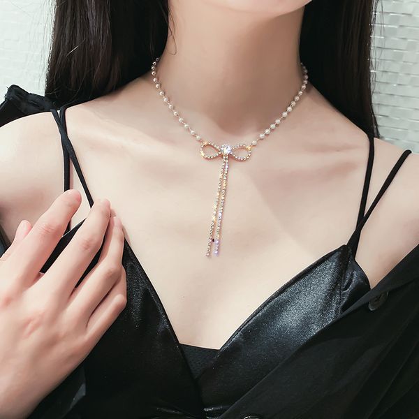 chokers fashion no discoloration necklaces for women black crystal white pearl bow tassels rhinestone bowknot 1pcs wholesale, Golden;silver
chokers fashion no discoloration necklaces for women black crystal white pearl bow tassels rhinestone bowknot 1pcs wholesale, Golden;silver
