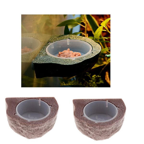 2pcs mini magnet feeding ledge for gecko diet, food or water & plastic cup bowl brown
2pcs mini magnet feeding ledge for gecko diet, food or water & plastic cup bowl brown