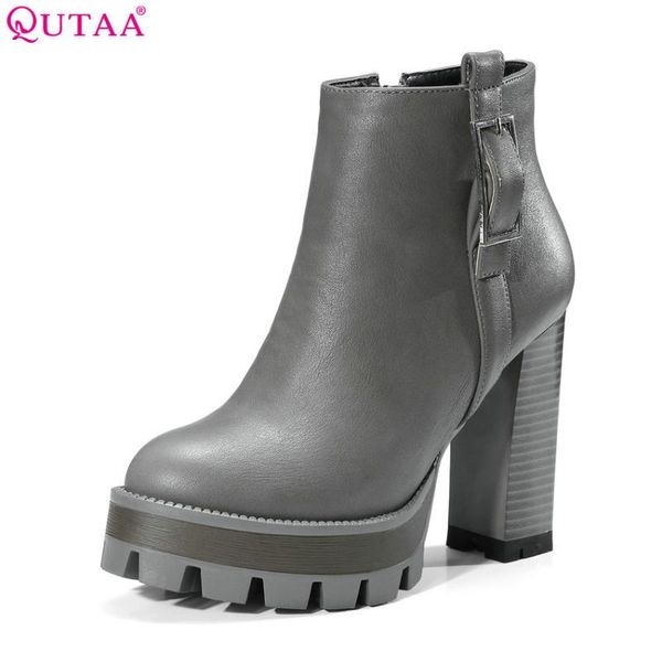 boots qutaa 2021 women ankle zipper square high heel round toe westrn style platform all match motorcycle size 34-39, Black
boots qutaa 2021 women ankle zipper square high heel round toe westrn style platform all match motorcycle size 34-39, Black