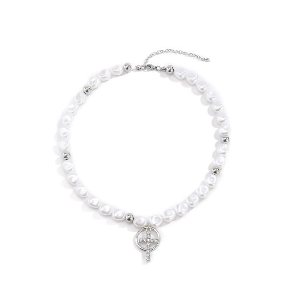 2020 новый белый имитация pearl ожерелье чокеровщика женщин роскошные bling rhinestone кристалл креста ожерелье для женщин collares mujer, Silver
2020 новый белый имитация pearl ожерелье чокеровщика женщин роскошные bling rhinestone кристалл креста ожерелье для женщин collares mujer, Silver