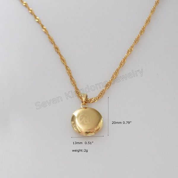 pendant necklaces /min order 10$/can mix design/- yellow gold gp 18" necklace&muslim god round openable can put picture inside, Silver
pendant necklaces /min order 10$/can mix design/- yellow gold gp 18" necklace&muslim god round openable can put picture inside, Silver