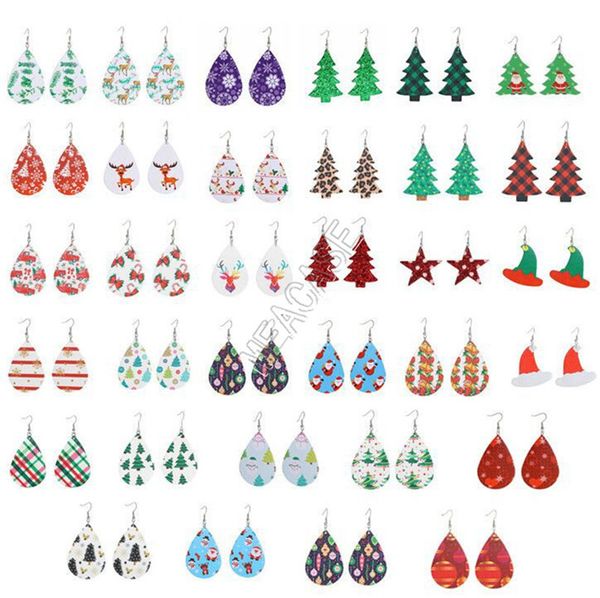 christmas pattern pu leather earrings designers xmas tree bell santa hat polka dot waterdrop earring double sides print head long dropd9209, Red;brown
christmas pattern pu leather earrings designers xmas tree bell santa hat polka dot waterdrop earring double sides print head long dropd9209, Red;brown