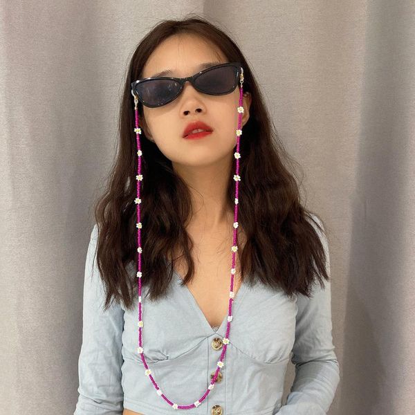 2020 colorful rice beads flower glasses chain accessories women's simple fashion handmade eyeglasses chain mask lanyard jewelry, Silver
2020 colorful rice beads flower glasses chain accessories women's simple fashion handmade eyeglasses chain mask lanyard jewelry, Silver