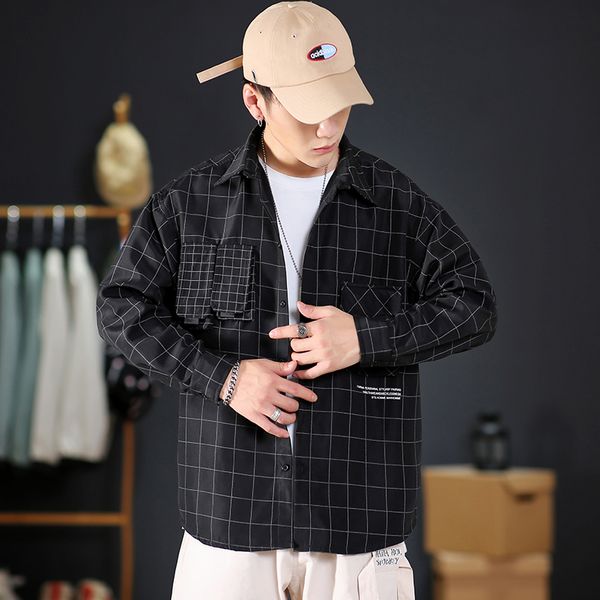 white black korean clothes casual brand oversize plaid shirt men long sleeve loose for spring autumn
white black korean clothes casual brand oversize plaid shirt men long sleeve loose for spring autumn
