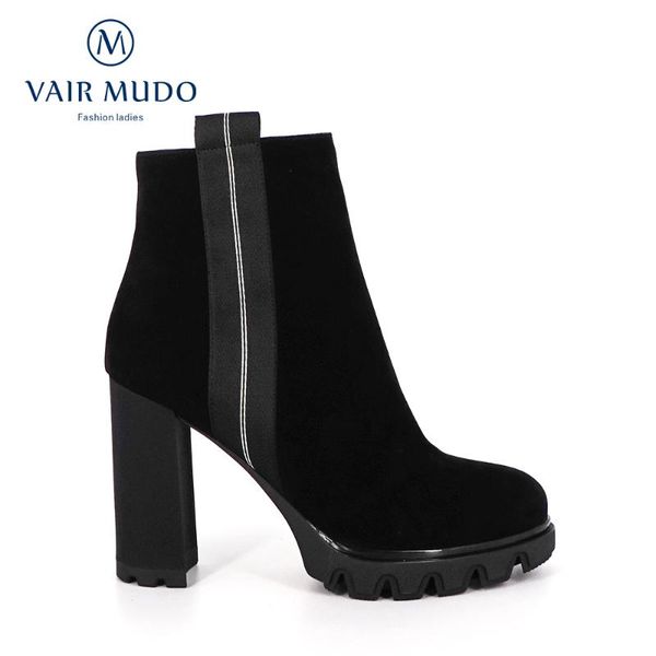 vair mudo 2020 new high ankle boots shoes women waterproof platform lady shoes genuine leather autumn winter elegant shoe dx25, Black
vair mudo 2020 new high ankle boots shoes women waterproof platform lady shoes genuine leather autumn winter elegant shoe dx25, Black
