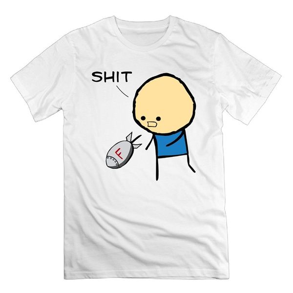 new short t-shirt men brand clothing fashion funny f bomb cyanide & happiness cotton short sleeve t shirts