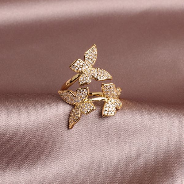 cluster rings 2021 korean design fashion jewelry exquisite copper inlay zircon smart three butterfly gold open female prom party ring, Golden;silver
cluster rings 2021 korean design fashion jewelry exquisite copper inlay zircon smart three butterfly gold open female prom party ring, Golden;silver