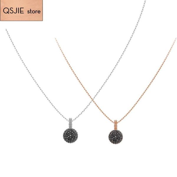qsjie swa new lollipop necklace, black, gold crystal jewelry suitable for handmade original glamour lady necklace, Silver
qsjie swa new lollipop necklace, black, gold crystal jewelry suitable for handmade original glamour lady necklace, Silver
