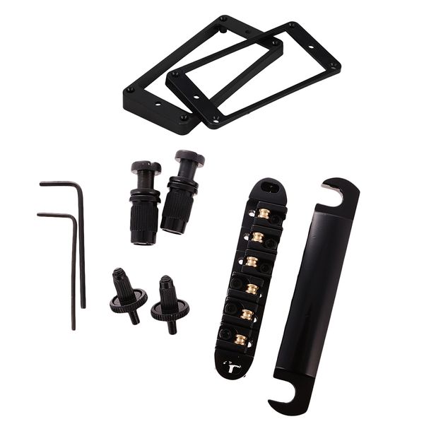 1 set locking roller saddle bridge+curved humbucker pickup mounting rings for lp electric guitar parts
1 set locking roller saddle bridge+curved humbucker pickup mounting rings for lp electric guitar parts