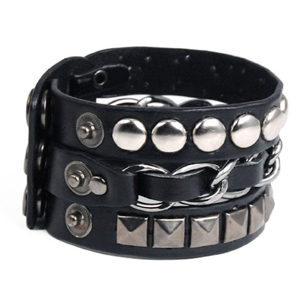 handmade bracelet punk rock rivet multi layers bracelet & bangles for women man pyramid stud leather pulseira masculina bileklik, Golden;silver
handmade bracelet punk rock rivet multi layers bracelet & bangles for women man pyramid stud leather pulseira masculina bileklik, Golden;silver