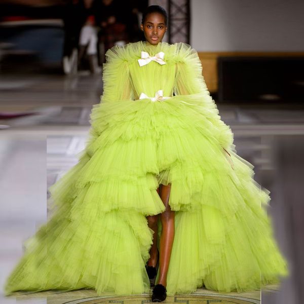green apple tulle dress evening gown ruffles tiered ball gown prom dresses bow hi-lo robe de soiree2020 party gown formal dress, Black;red
green apple tulle dress evening gown ruffles tiered ball gown prom dresses bow hi-lo robe de soiree2020 party gown formal dress, Black;red
