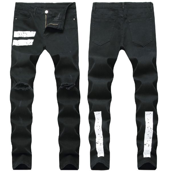 new variety model black and white patchwork print stretch skinny jeans fashion men knee hole print hip-hop street denim pants, Blue
new variety model black and white patchwork print stretch skinny jeans fashion men knee hole print hip-hop street denim pants, Blue