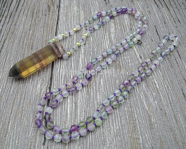 pendant necklaces natural fluorite point & 4mm purple faceted round beads knot handmade necklace 30inch or 40inch, Silver
pendant necklaces natural fluorite point & 4mm purple faceted round beads knot handmade necklace 30inch or 40inch, Silver