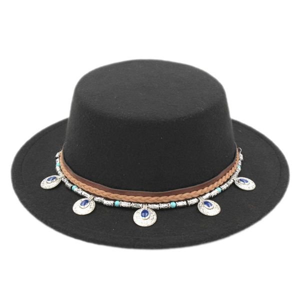 mistdawn fashion women's boater sailor hat pork pie bowler fedora cap wool blend stiff flat brim ethnic style band, Blue;gray
mistdawn fashion women's boater sailor hat pork pie bowler fedora cap wool blend stiff flat brim ethnic style band, Blue;gray