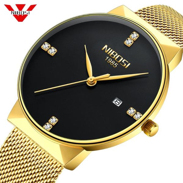 nibosi gold watch men fashion sport quartz diamond simple clock waterproof mens watches relogio masculino, Slivery;brown
nibosi gold watch men fashion sport quartz diamond simple clock waterproof mens watches relogio masculino, Slivery;brown