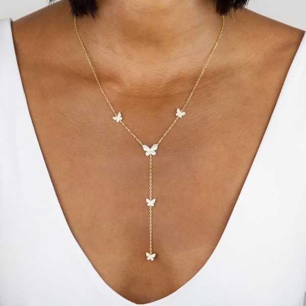 long y lariat chain for women micro pave cz cute lovely butterfly charm women y lariat necklace, Golden;silver
long y lariat chain for women micro pave cz cute lovely butterfly charm women y lariat necklace, Golden;silver