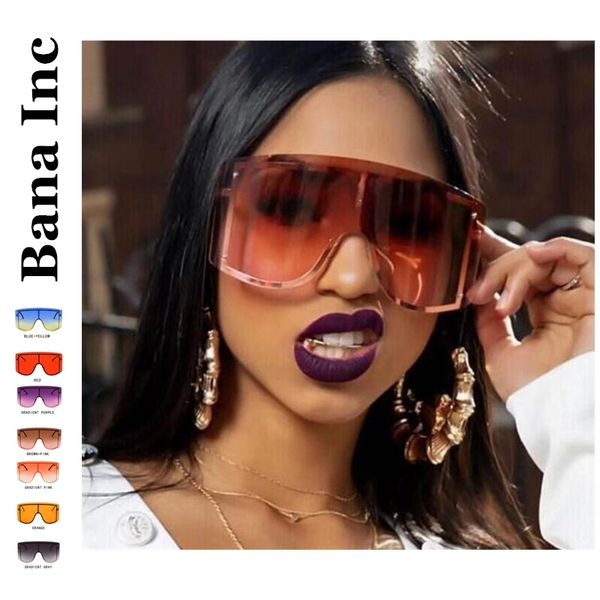 large women sunglasses 2020 new one piece sunglasses uv400 windproof sunshade personality catwalk trend, White;black
large women sunglasses 2020 new one piece sunglasses uv400 windproof sunshade personality catwalk trend, White;black