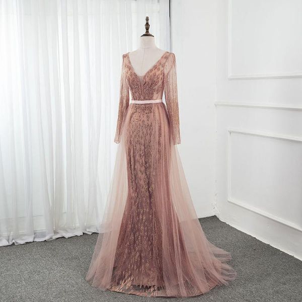 fashionable v-neck transparent mermaid evening dress golden full sleeve crystal banquet dress shiny lace, White;black
fashionable v-neck transparent mermaid evening dress golden full sleeve crystal banquet dress shiny lace, White;black