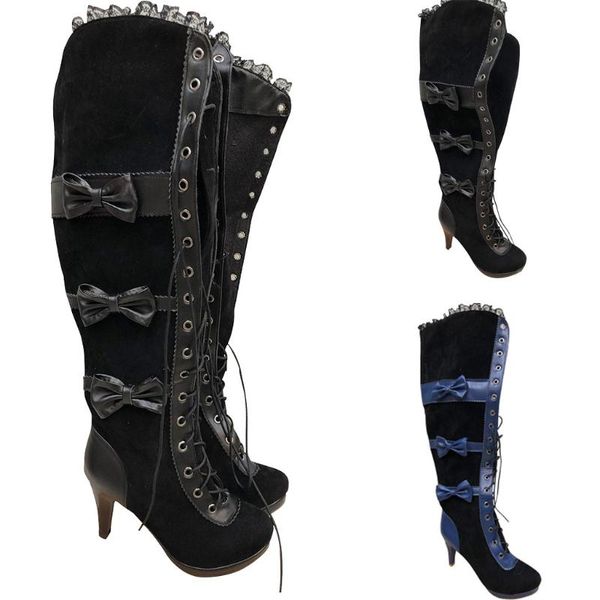 fashion gothic boots women leather over knee boots gothic shoes long leather over the knee black lace#g3
fashion gothic boots women leather over knee boots gothic shoes long leather over the knee black lace#g3