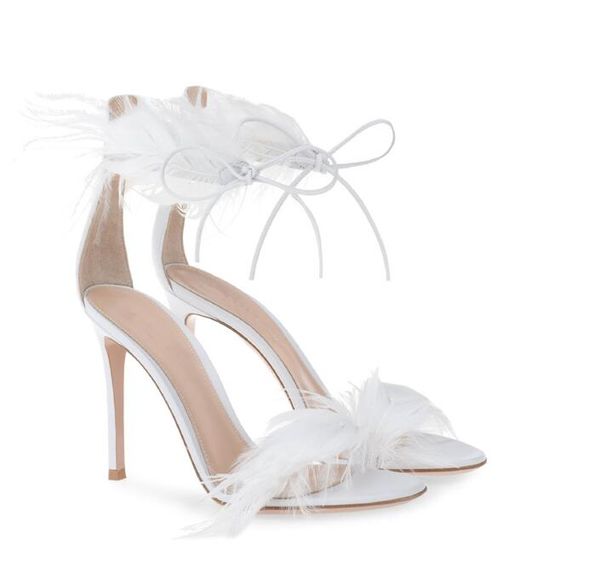 women's leather high heels, feather stiletto sandals, new one-word strap sandals party shoes, size: 34-40, white, Black
women's leather high heels, feather stiletto sandals, new one-word strap sandals party shoes, size: 34-40, white, Black