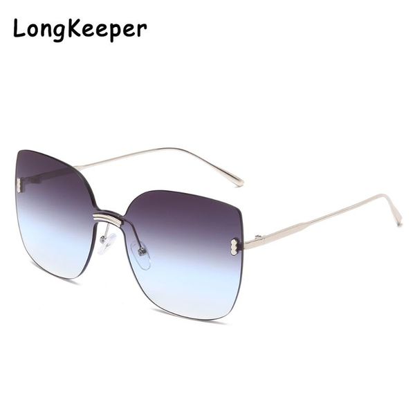sunglasses ladies large square sun glasses vintage shades rimless oversized women cat eye gradient purple eyewear, White;black
sunglasses ladies large square sun glasses vintage shades rimless oversized women cat eye gradient purple eyewear, White;black