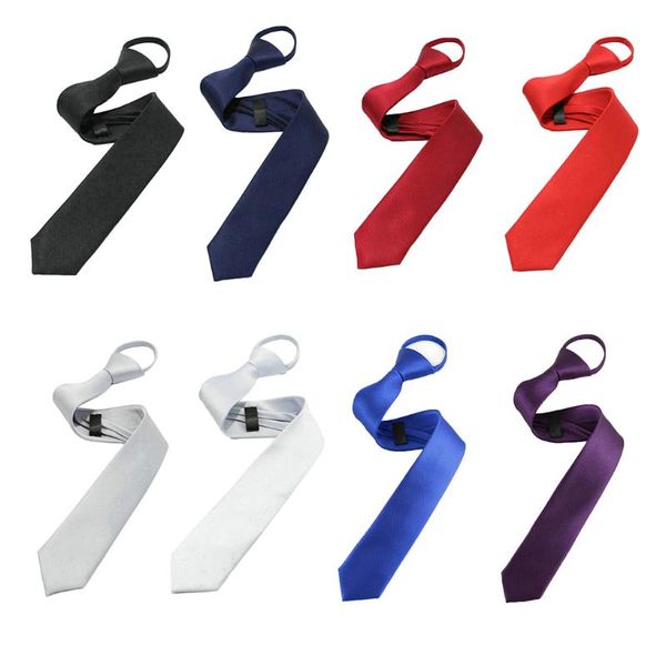 men boys zipper tie solid pre-tied business skinny necktie party wedding club suit neckwear, Black;gray
men boys zipper tie solid pre-tied business skinny necktie party wedding club suit neckwear, Black;gray