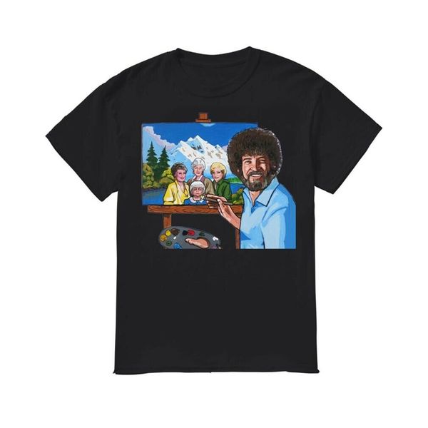 bob ross painting golden girls funny trending ph319 black t-shirt new funny