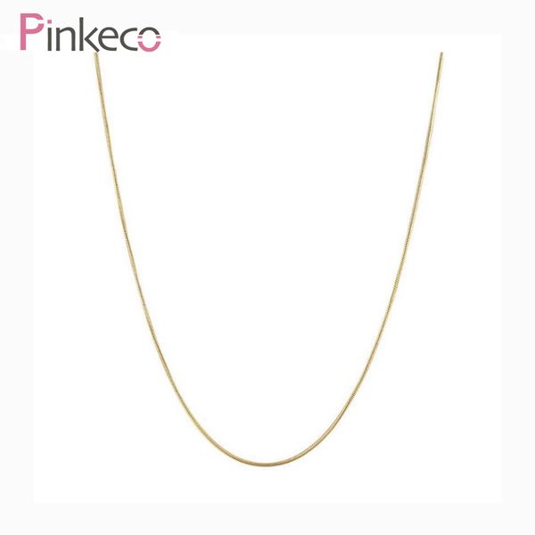 pinkeco titanium steel gold daily wild thin round snake bone chain necklace, Silver
pinkeco titanium steel gold daily wild thin round snake bone chain necklace, Silver