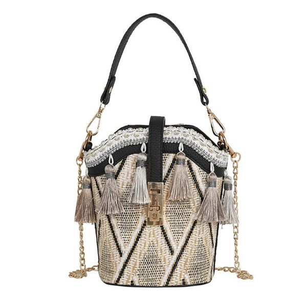 women vintage beach straw bag ethnic style ribbon tassel messenger chain hand bags bohemian sac a main femme crossbody bag #yl5
women vintage beach straw bag ethnic style ribbon tassel messenger chain hand bags bohemian sac a main femme crossbody bag #yl5