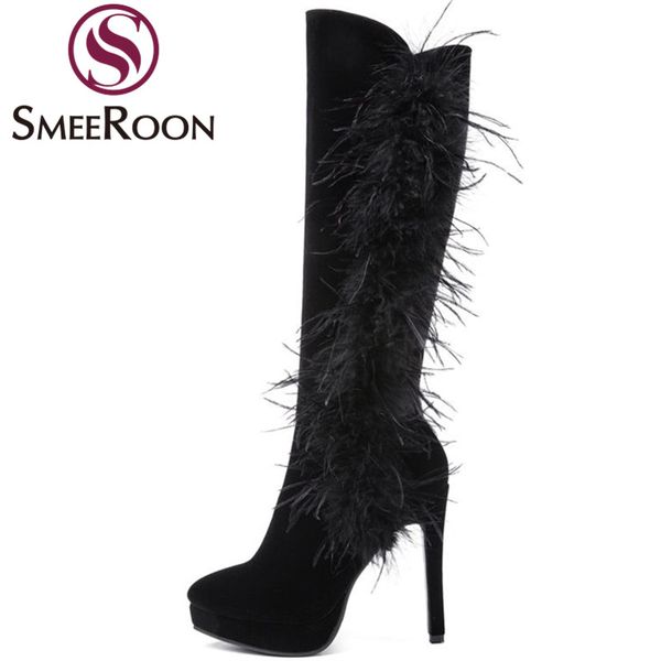 boots smeeroon 2021 knee high zipper autumn winter pointed toe heels leisure women's shoes, Black
boots smeeroon 2021 knee high zipper autumn winter pointed toe heels leisure women's shoes, Black