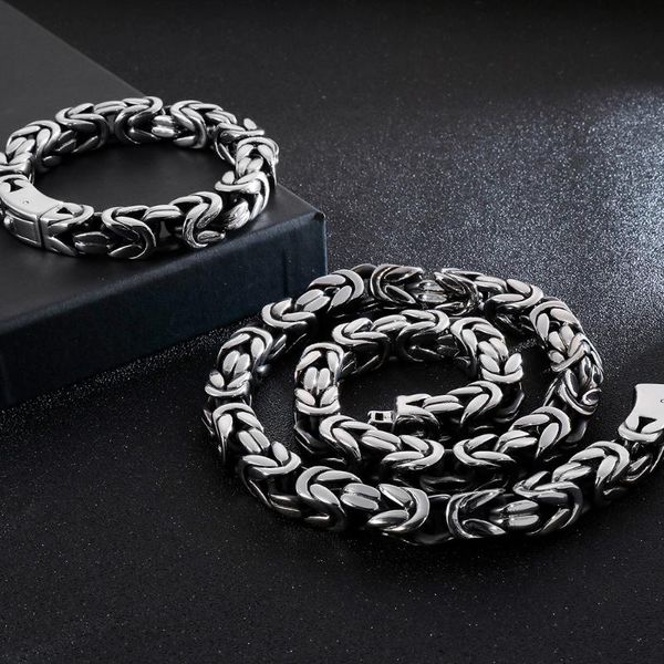 link, chain cool braided 12.5mm wide bracelet men stainless steel mens bracelets necklaces massive biker jewelry for man friends, Black
link, chain cool braided 12.5mm wide bracelet men stainless steel mens bracelets necklaces massive biker jewelry for man friends, Black