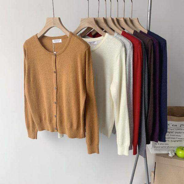 2020 autumn korean-style solid color simple loose crew neck raccoon cashmere knitted cardigan coat women's dress, White
2020 autumn korean-style solid color simple loose crew neck raccoon cashmere knitted cardigan coat women's dress, White