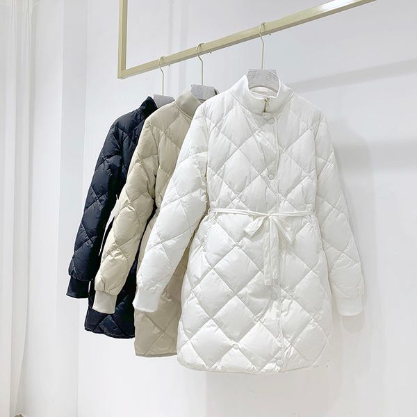 women 2020 winter fashion light thin white duck down coats female long warm solid color jacket ladies loose warm outerwear d125, Black
women 2020 winter fashion light thin white duck down coats female long warm solid color jacket ladies loose warm outerwear d125, Black