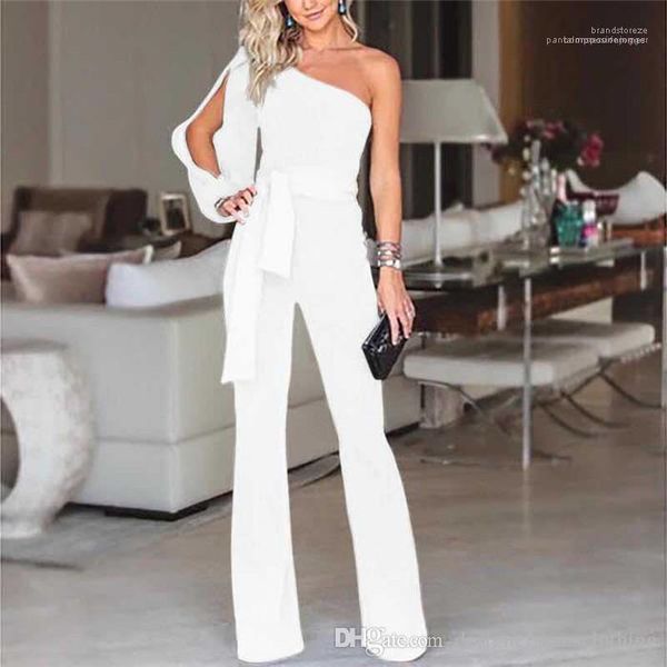 fashion long sleeve casual one piece bodysuit women one-shoulder jumpsuits summer sashes ribbon solid color rompers, Black;white
fashion long sleeve casual one piece bodysuit women one-shoulder jumpsuits summer sashes ribbon solid color rompers, Black;white