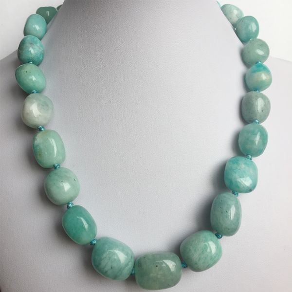 semi precious stones irregular genuine geometric amazonite necklace gemstone nugget energy ore jewelry for woman gift new, Silver
semi precious stones irregular genuine geometric amazonite necklace gemstone nugget energy ore jewelry for woman gift new, Silver