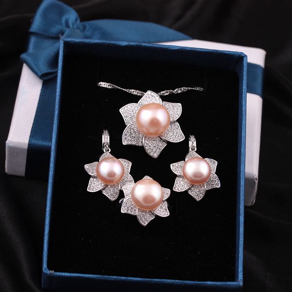 meibapj fashion flower freshwater pearl jewelry set for women zircons popular charm fine jewelry, Silver
meibapj fashion flower freshwater pearl jewelry set for women zircons popular charm fine jewelry, Silver
